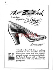 Saxone Brevitt SOMERSET Ladies Fashion Shoes ADVERT Small 1949 Print Ad 162/105
