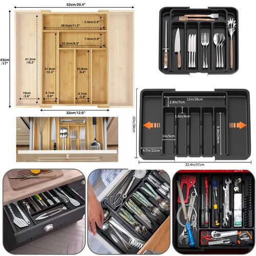 Extendable cutlery box - extendable,