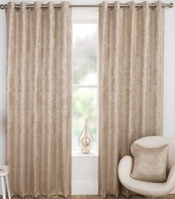 Sparkle Thermal Lined Eyelet Curtains, Luxury Glitter Bling Block Out 66" x 90"