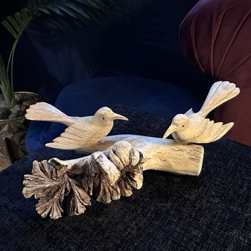 Hand carved wooden birds - birds, on
