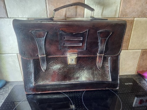 Vintage dark brown leather - ​vintage,