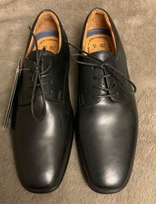 Mens Marks & Spencer M&S Airflex Black Leather Shoes - UK 8.5