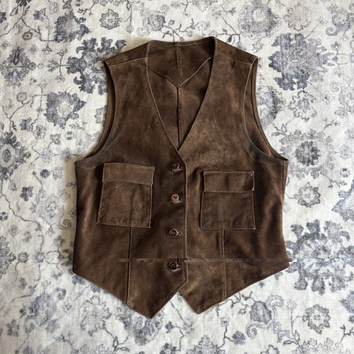 Vintage brown suede - suede, leather