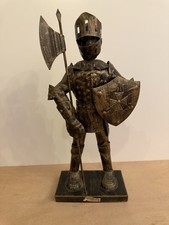 Vintage Grazzano Visconti Metal Knight Figurine Italian Tin Sculpture 16 Inch