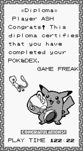 Pokemon diploma printing - pokemon,