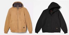 Timberland  Pro Gritman Men's Fleece lined Canvas Hooded Jacket Wheat Black
