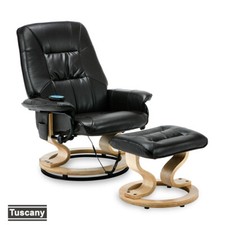 NEW LEATHER SWIVEL RECLINER