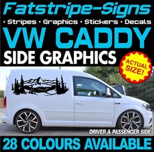 to fit VW CADDY ADVENTURE MOUNTAINS GRAPHICS STICKERS DECALS CAMPERVAN DAY VAN
