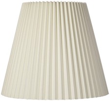 Lamp Shade Ivory Pleated Large
