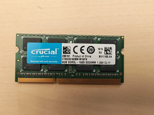Crucial 8gb ddr3l 1600 - crucial, ddr3l-1600