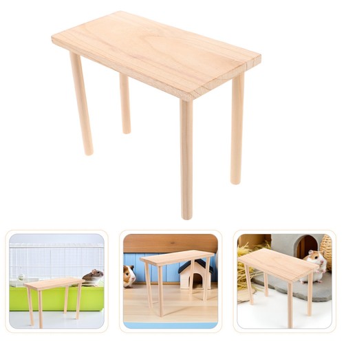 Khaki wooden hamster platform - wooden,