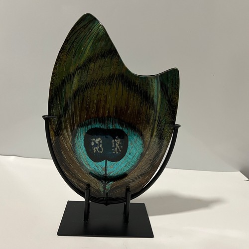 Peacock feather art - art, vase