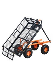 VEVOR Garden Dump Cart Heavy-duty Metal Yard Carts and Wagons 400 lbs Loading
