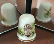 Oakley fine china thimble - Little owl - Thimble collectors club -Mint condition