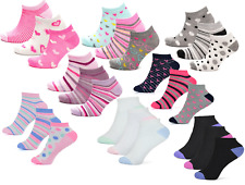 9 Pairs Ladies Trainer Socks Girls Liner Sports Adults Womens Funky Designs 4-7