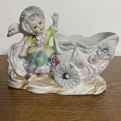 Vintage ceramic porcelain girl - vintage,