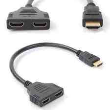 HDMI Male To Dual Twin HDMI Female 1 to 2 Way Splitter Adapter Cable For HD TV