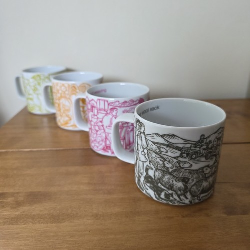 Set herdy mugs different - set, 4