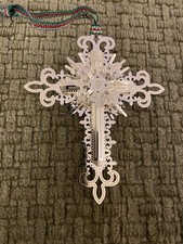 Newbridge Irish Silver Christmas Tree Ornament - Cross Star
