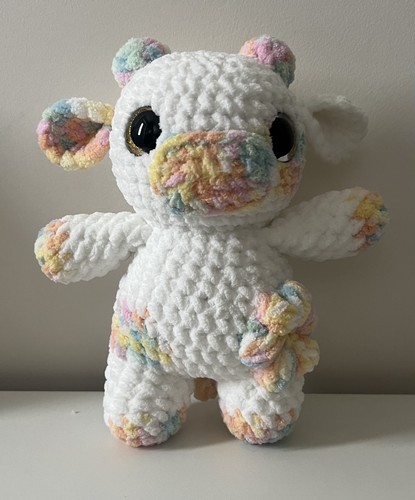 Handmade crochet flower cow - handmade,