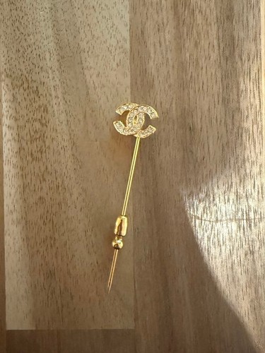 Chanel cocomark rhinestone pin - rhinestone,