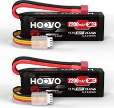 HOOVO 3S Lipo 11.1V 2200mAh 50C Soft Case RC Lipo Batteries with T Connector Bat