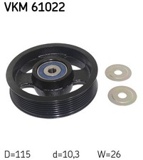 Lower Right SKF VKM 61022 Deflection/Guide Pulley, V-ribbed belt for TOYOTA