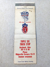 Vintage Matchbook: Triple Six