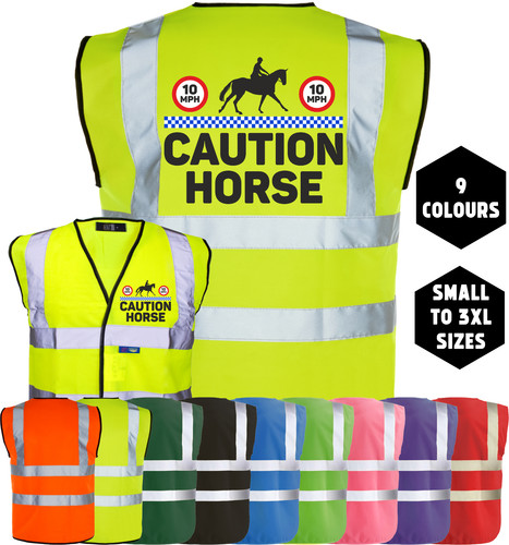 Equine vis caution - hi-vis,