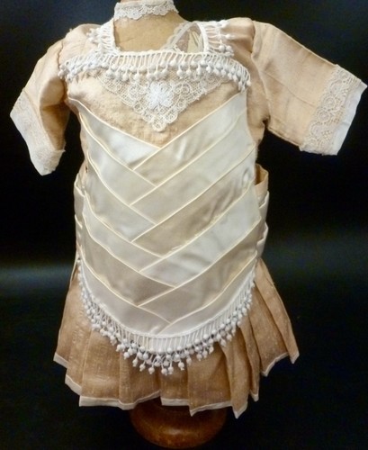Silk dress for antique doll - antique,