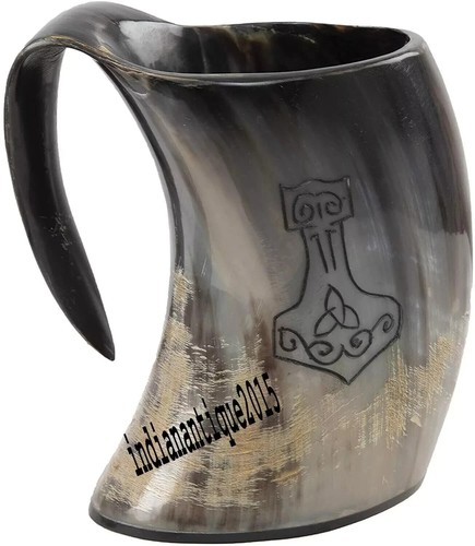 Medieval viking drinking - drinking, horn