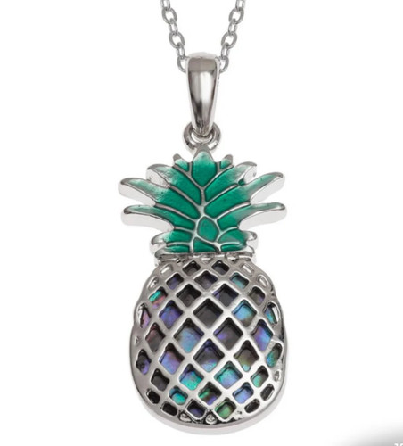 Blue pineapple paua shell - blue,