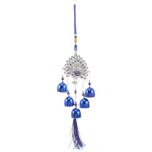 Blue evil eye wind - chime, metal