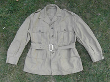 British Khaki Aertex Cellular 1950 Pattern Bush Jacket Shirt Post WW2 Desert
