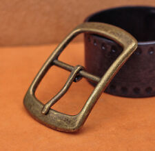 Antique Brass Center Bar Belt Buckle for Leather Belt Replacement Fit 40mm Strap