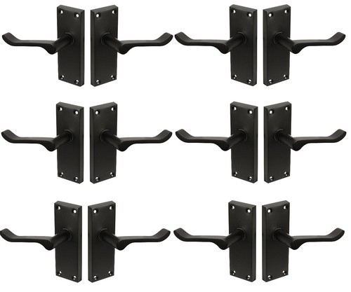 Matt black door handles - , pack