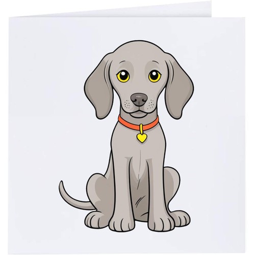 Weimaraner puppy greeting - 'weimaraner,
