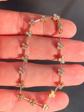 18ct gold diamond  1.38ct bracelet vintage 10.4 grams