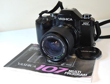 Yashica 107 Multi Program 35mm film camera with lens and instructions - Working