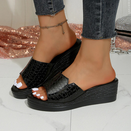 Women wedges slippers open - wedges,