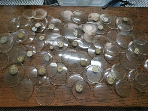 Pocket watch crystals - pocket, old