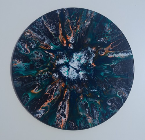 Handmade painting fluid art - painting,