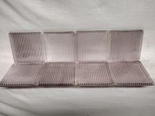 Vintage Luxfer Amethyst Prism Glass Sawtooth Square Tiles lot of 8 - 4" x 4"