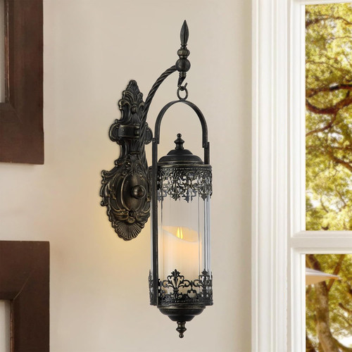 Rustic candle sconce - candle, with