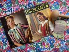 Vintage STITCHCRAFT April / May 1944 ~ Wartime Knitting Sewing Patterns Snood