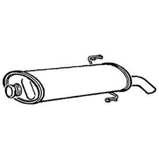 Exhaust Tail Pipe With Back Box for Peugeot 306 2.0 HDi RHY(DW10TD) 1999-2002