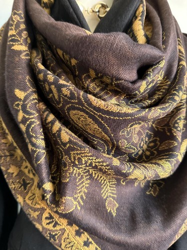 Reversable brown scarf - reversable,