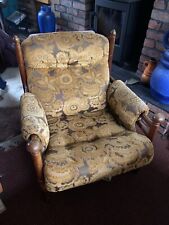 2 x Guy Rogers armchairs. British Mid Century Modern Teak Lounge Armchairs
