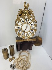 Large French Wall Hanging Striking Lantern Clock And Bracket 