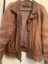 Mens LEATHER BOMBER JACKET
